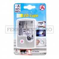 LENTE D’INGRANDIMENTO PORTATILE  x3 e x6 TASCABILE con LED e CUSTODIA 
