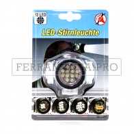 TORCIA a LED da TESTA LUCE FRONTALE da LAVORO LAMPADA PESCA CACCIA SPELEOLOGIA