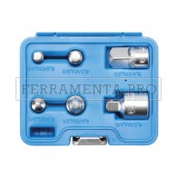 SET PROFESSIONALE 6 ADATTATORI per CRICCHETTO CHIAVI BUSSOLA ad ATTACCO QUADRO