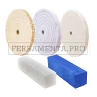 KIT #1A+ LUCIDATURA A SPECCHIO INOX 2 PASTE PRE E LUCIDATURA DISCO SISAL COTONE