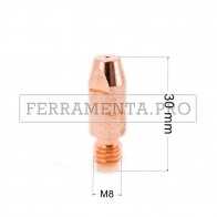 UGELLO PUNTA GUIDAFILO IN RAME 8x30mm per TORCIA SALDATURA MIG