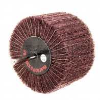 RUOTA ABRASIVA LAMELLARE MISTA per TRAPANO FRESA con GAMBO SATINATURA TESSUTO NON TESSUTO + CARTA ABRASIVA