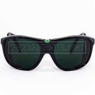 OCCHIALI PROTETTIVI da LAVORO LENTI INCOLORE in VETRO TEMPERATO VERDE DIN 5 ANTINFORTUNISTICA - SACIT SAFETY 317N