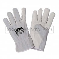 GUANTO GUANTI LAVORO PALMO PELLE FIORE BOVINO DORSO CROSTA ORMA PROTEZIONE