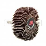 RUOTA ABRASIVA LAMELLARE in TELA per TRAPANO FRESA con GAMBO 6mm SATINATURA