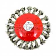 SPAZZOLA CONICA A MAZZETTI RITORTI IN INOX per ELIMINARE VERNICE RUGGINE CALAMINA