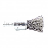SPAZZOLA PENNELLO FRONTALE con FILI INOX per TRAPANO con GAMBO 6mm