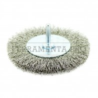 SPAZZOLA CIRCOLARE in INOX per TRAPANO con GAMBO 6mm per PULIZIA RUGGINE VERNICE