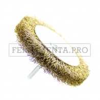 SPAZZOLA CIRCOLARE in ACCIAIO per TRAPANO con GAMBO 6mm per PULIZIA RUGGINE VERNICE 