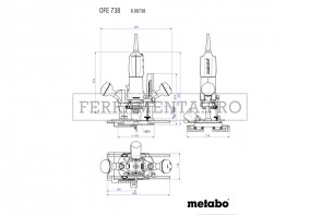 Metabo OFE 738 Fresatrice verticale; motore per fresare e rettificare