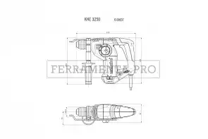 Metabo KHE 3250 Martello combinato in Valigetta in plastica