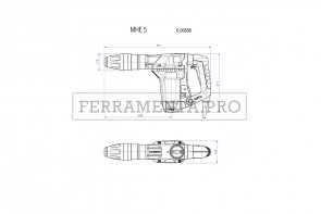 Metabo MHE 5 Martello scalpellatore in Valigetta in plastica