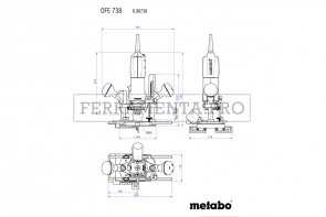 Metabo OFE 738 Fresatrice verticale; motore per fresare e rettificare