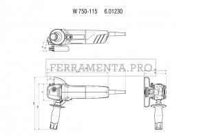 Metabo W 750-115 Smerigliatrici angolari