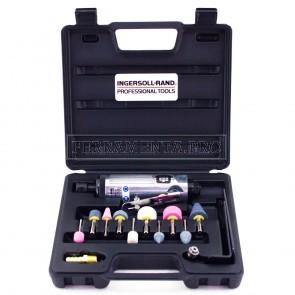 KIT MINI SMERIGLIATRICE DRITTA CON 10 PUNTE ad ARIA PNEUMATICA  per FORARE LUCIDARE LEVIGARE 