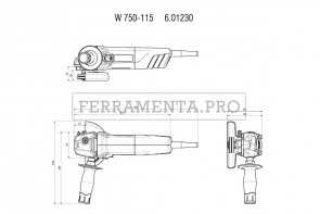 Metabo W 750-115 Smerigliatrici angolari