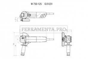 Metabo W 750-125 Smerigliatrici angolari