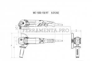 Metabo WE 1500-150 RT Smerigliatrici angolari