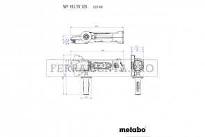 Metabo WF 18 LTX 125 Quick Smerigliatrice angolare a testa ribassata, a batteria in Valigetta in plastica