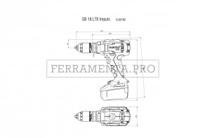 Metabo SB 18 LTX Impuls Trapano-avvitatore a percussione a batteria in MetaLoc