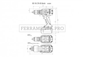 Metabo BS 18 LTX-X3 Quick Trapano-avvitatore a batteria in Valigetta in plastica