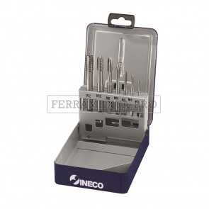 SET SERIE 7 MASCHI a MACCHINA per FILETTATURA FORO PASSANTE da M3 a M12 HSS+Co5%