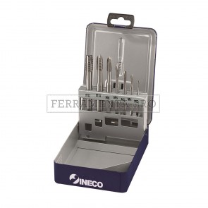 SET SERIE 7 MASCHI a MACCHINA per FILETTATURA FORO PASSANTE da M3 a M12 HSS+Co5%