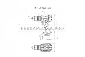 Metabo BS 18 LTX Impuls Trapano-avvitatore a batteria in MetaLoc