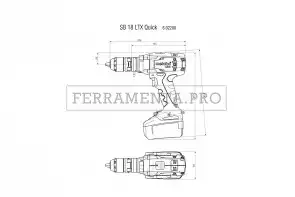 Metabo SB 18 LTX Quick Trapano-avvitatore a percussione a batteria in Valigetta in plastica
