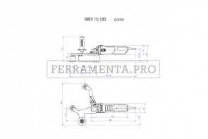 Metabo RBE 15-180 Set Levigatrice a nastro per tubi in Valigetta metallica