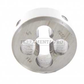 FILIERA DESTRA METRICA PASSO GROSSO in ACCIAIO HSSE con Co 5% per FILETTARE