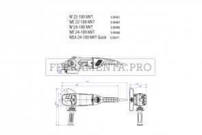 Metabo WE 22-180 MVT Smerigliatrici angolari