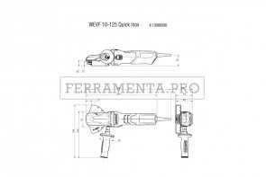 Metabo WEVF 10-125 Quick Inox Smerigliatrice angolare a testa ribassata