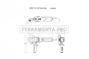 Metabo WEVF 10-125 Quick Inox Smerigliatrice angolare a testa ribassata