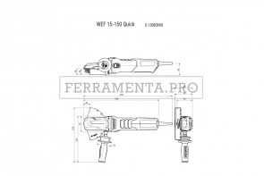 Metabo WEF 15-150 Quick Smerigliatrice angolare a testa ribassata