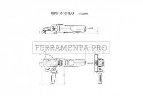 Metabo WEPBF 15-150 Quick Smerigliatrice angolare a testa ribassata