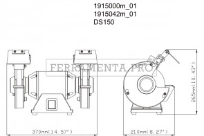Metabo DS 150 Smerigliatrice doppia da banco