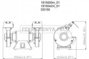 Metabo DS 150 Smerigliatrice doppia da banco