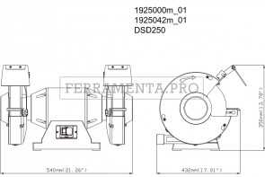 Metabo DSD 250 Smerigliatrice doppia da banco