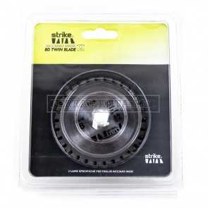 COPPIA di LAME TAGLIO ACCIAIO INOX per STRIKE TWINBLADE 80 115 TWIN BLADE