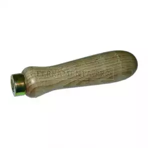 MANICO IMPUGNATURA in LEGNO DURO con GHIERA OTTONATA per LIMA RASPA FERRO