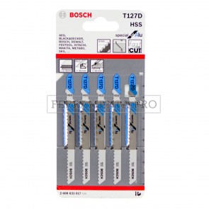 5 LAME SEGHETTO ALTERNATIVO BOSCH per TAGLIO ALLUMINIO LAMIERA RESINA T127D