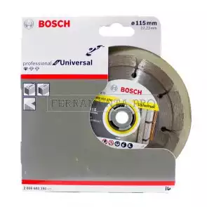DISCO DIAMANTATO BOSCH UNIVERSALE per TAGLIO PIETRA MALTA CALCESTRUZZO 115mm