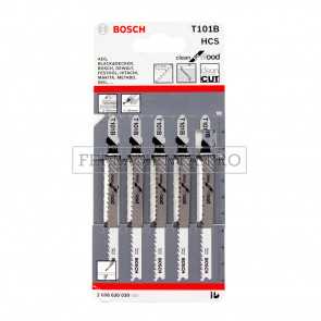 5 LAME SEGHETTO ALTERNATIVO BOSCH per TAGLIO PULITO LEGNO TENERO 3 - 30 mm T101B