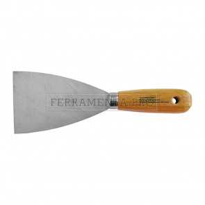SPATOLA in ACCIAIO TEMPRATO FLESSIBILE con MANICO in LEGNO per STUCCO GESSO