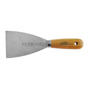 SPATOLA in ACCIAIO TEMPRATO FLESSIBILE con MANICO in LEGNO per STUCCO GESSO