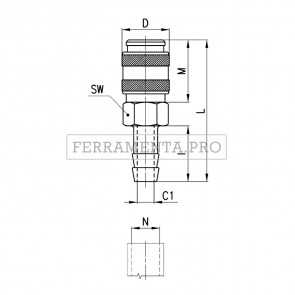 Camozzi 5086 09 - Raccordi Mod. 5056 Serie Mini e Mod. 5086 Standard Europeo