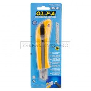 TAGLIERINO CUTTER LAMA 18 MM ALTA RESISTENZA OLFA per CARTA CARTONE EDILIZIA