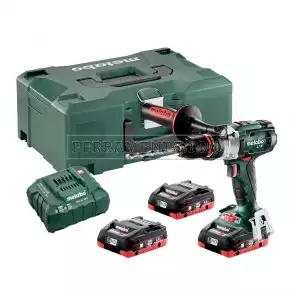 METABO TRAPANO A PERCUSSIONE SB 18 LTX IMPULS + 3 BATTERIE 4 Ah LiHD + METALOC