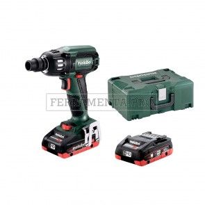 METABO SSW 18 LTX 400 BL AVVITATORE MASSA BATTENTE 2 BATTERIE 4 Ah LiHD METALOC